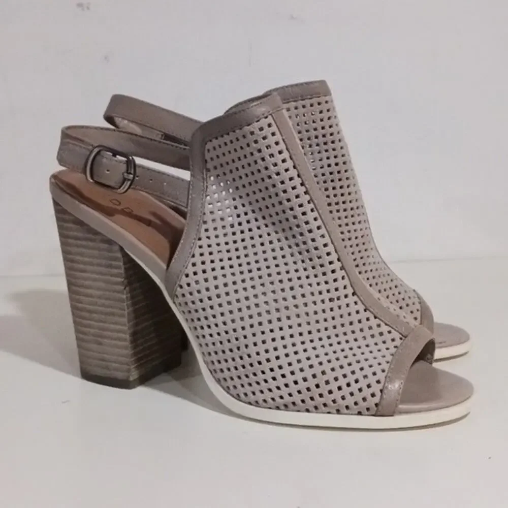 Kelsi Dagger Brooklyn Goya Taupe Heel Sandal sz 9.5